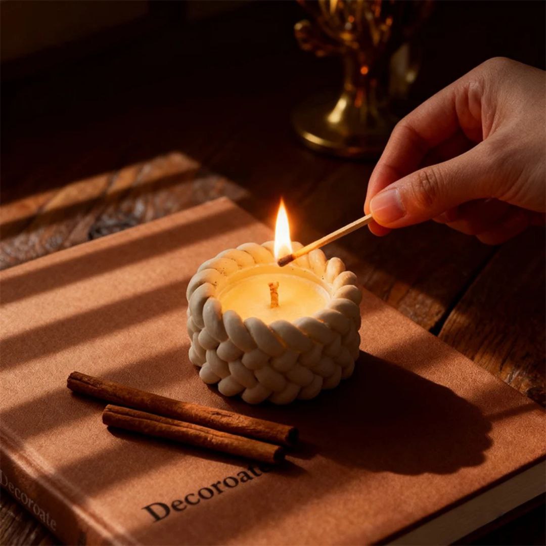 Силіконова форма для гіпсу — декоративний підсвічник